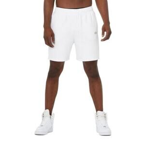 NEW Alo Yoga Pride Accolade Sweat Shorts White XXS Athleisure Fit